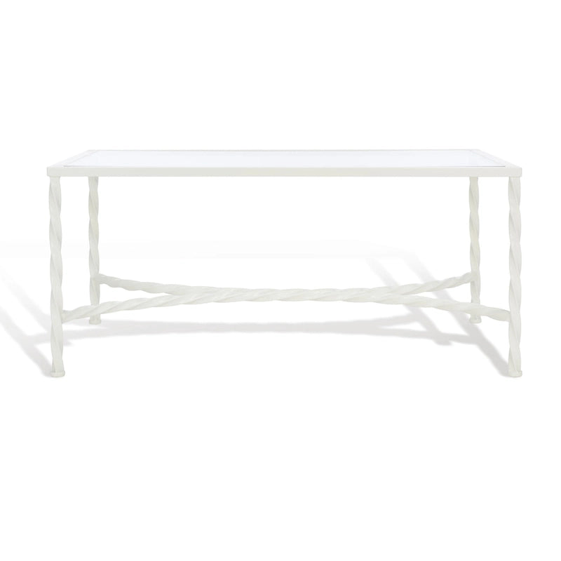 SAFAVIEH Couture Sedighe Table basse en verre - 40 L x 24 P x 18 H - 40L x 24P x 18H