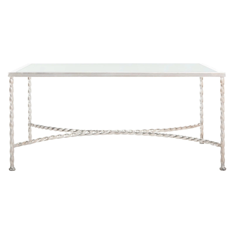 SAFAVIEH Couture Sedighe Table basse en verre - 40 L x 24 P x 18 H - 40L x 24P x 18H