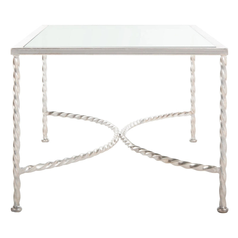 SAFAVIEH Couture Sedighe Table basse en verre - 40 L x 24 P x 18 H - 40L x 24P x 18H