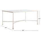 SAFAVIEH Couture Sedighe Table basse en verre - 40 L x 24 P x 18 H - 40L x 24P x 18H