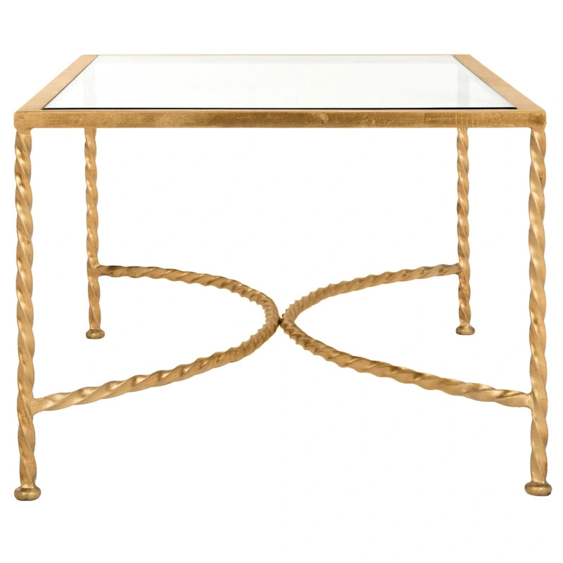 SAFAVIEH Couture Sedighe Table basse en verre - 40 L x 24 P x 18 H - 40L x 24P x 18H