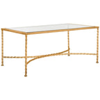 SAFAVIEH Couture Sedighe Table basse en verre - 40 L x 24 P x 18 H - 40L x 24P x 18H