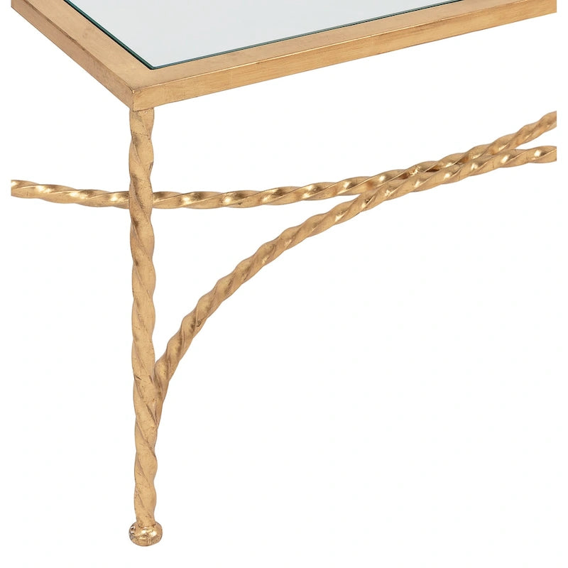 SAFAVIEH Couture Sedighe Table basse en verre - 40 L x 24 P x 18 H - 40L x 24P x 18H