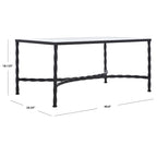 SAFAVIEH Couture Sedighe Table basse en verre - 40 L x 24 P x 18 H - 40L x 24P x 18H