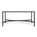SAFAVIEH Couture Sedighe Table basse en verre - 40 L x 24 P x 18 H - 40L x 24P x 18H