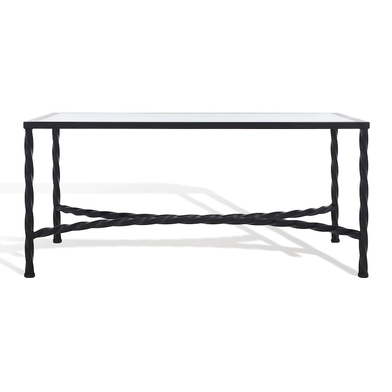 SAFAVIEH Couture Sedighe Table basse en verre - 40 L x 24 P x 18 H - 40L x 24P x 18H