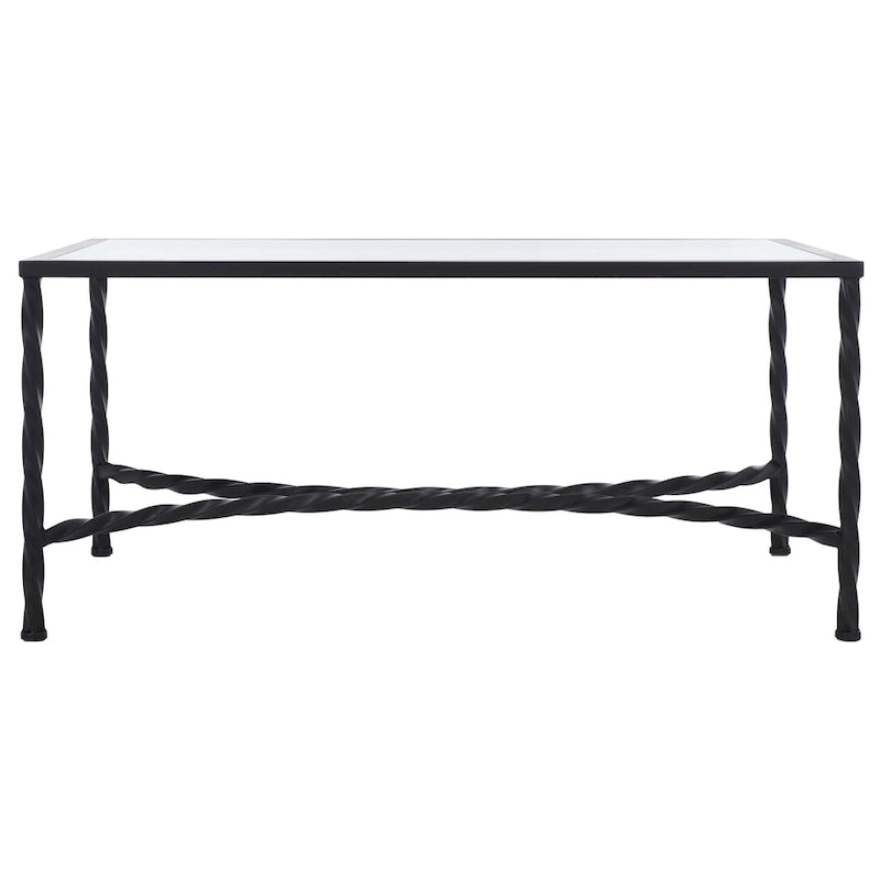 SAFAVIEH Couture Sedighe Table basse en verre - 40 L x 24 P x 18 H - 40L x 24P x 18H