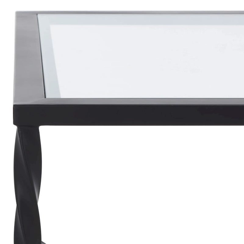 SAFAVIEH Couture Sedighe Table basse en verre - 40 L x 24 P x 18 H - 40L x 24P x 18H