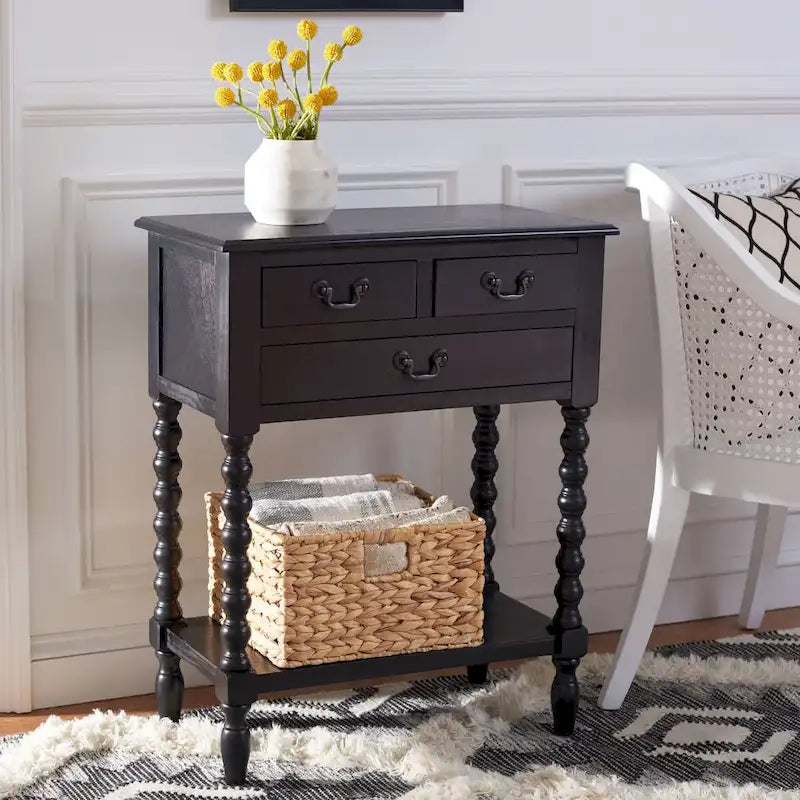 Console 3 tiroirs Ivie - 23,5 L x 13 P x 29,5 H - 23,5 L x 13 P x 29,5 H - 24Lx13Px30H