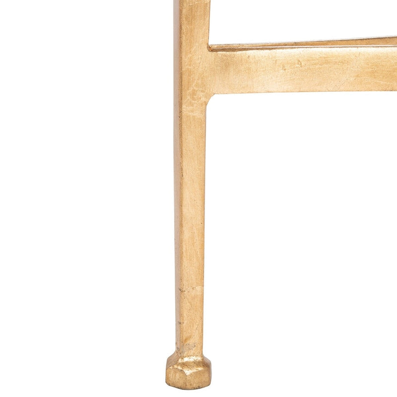 Table d'appoint ronde Safavieh Couture Venie en verre or antique - 27 L x 27 P x 23 H - 27Lx27Px23H