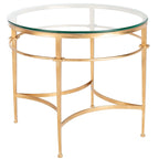 Table d'appoint ronde Safavieh Couture Venie en verre or antique - 27 L x 27 P x 23 H - 27Lx27Px23H