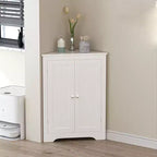 Meuble d'angle sur pied, meuble de rangement d'angle de salle de bain avec étagère réglable, organisateur de meuble étroit autoportant pour salle de bain et salon
