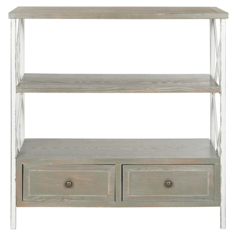 Console de rangement Zenia bleu pâle - 33,9 x 15,2 x 34,8 - 34Lx15Px35H