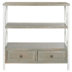 Console de rangement Zenia bleu pâle - 33,9 x 15,2 x 34,8 - 34Lx15Px35H