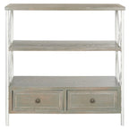 Console de rangement Zenia bleu pâle - 33,9 x 15,2 x 34,8 - 34Lx15Px35H