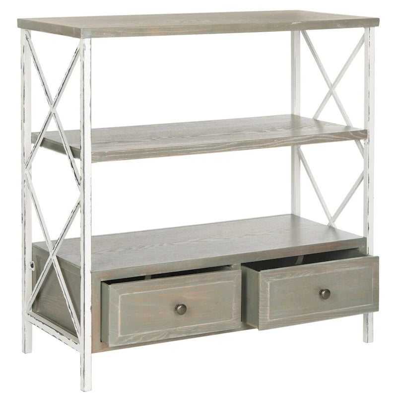 Console de rangement Zenia bleu pâle - 33,9 x 15,2 x 34,8 - 34Lx15Px35H