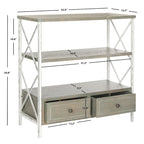 Console de rangement Zenia bleu pâle - 33,9 x 15,2 x 34,8 - 34Lx15Px35H