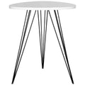 Table d'appoint SAFAVIEH Luann laquée blanc/noir - 19,6 x 19,6 x 23,6 - 20Lx20Px24H