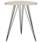 Table d'appoint SAFAVIEH Luann laquée blanc/noir - 19,6 x 19,6 x 23,6 - 20Lx20Px24H