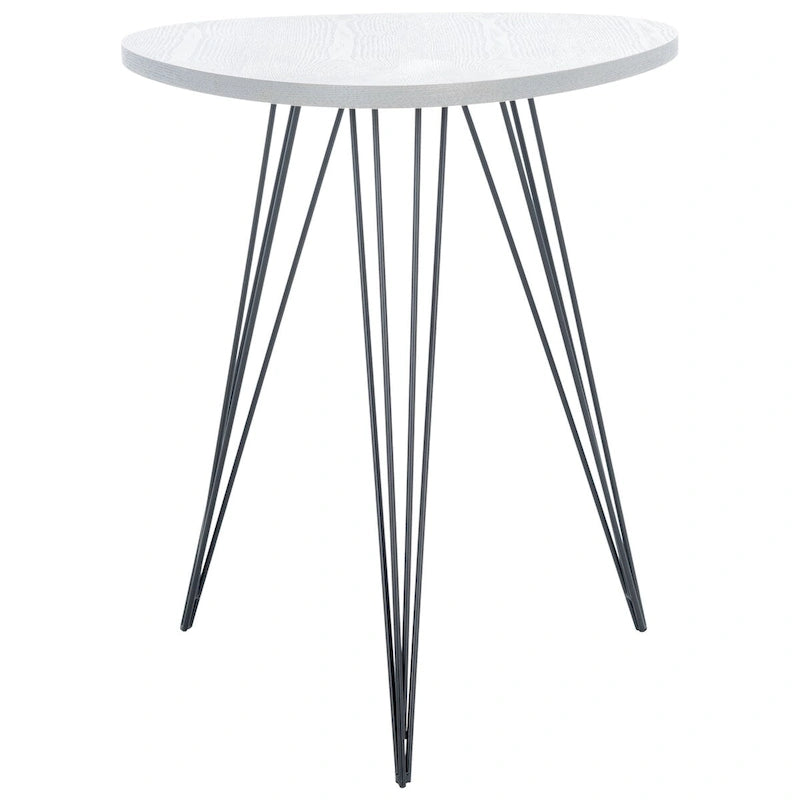 Table d'appoint SAFAVIEH Luann laquée blanc/noir - 19,6 x 19,6 x 23,6 - 20Lx20Px24H