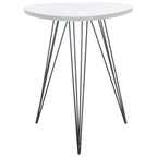 Table d'appoint SAFAVIEH Luann laquée blanc/noir - 19,6 x 19,6 x 23,6 - 20Lx20Px24H