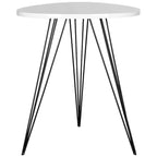 Table d'appoint SAFAVIEH Luann laquée blanc/noir - 19,6 x 19,6 x 23,6 - 20Lx20Px24H