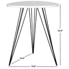 Table d'appoint SAFAVIEH Luann laquée blanc/noir - 19,6 x 19,6 x 23,6 - 20Lx20Px24H