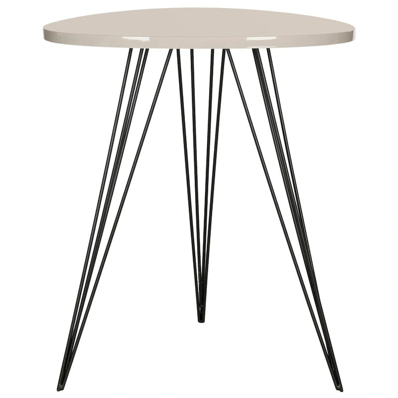 Table d'appoint SAFAVIEH Luann laquée blanc/noir - 19,6 x 19,6 x 23,6 - 20Lx20Px24H