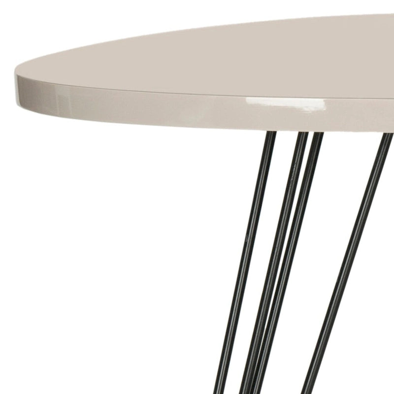 Table d'appoint SAFAVIEH Luann laquée blanc/noir - 19,6 x 19,6 x 23,6 - 20Lx20Px24H