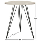 Table d'appoint SAFAVIEH Luann laquée blanc/noir - 19,6 x 19,6 x 23,6 - 20Lx20Px24H