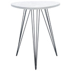 Table d'appoint SAFAVIEH Luann laquée blanc/noir - 19,6 x 19,6 x 23,6 - 20Lx20Px24H
