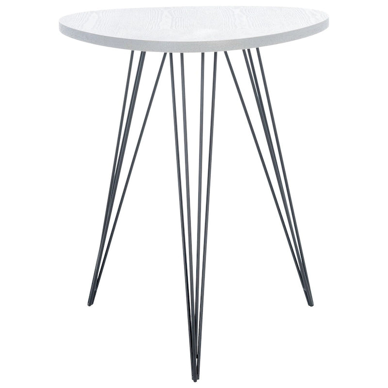 Table d'appoint SAFAVIEH Luann laquée blanc/noir - 19,6 x 19,6 x 23,6 - 20Lx20Px24H