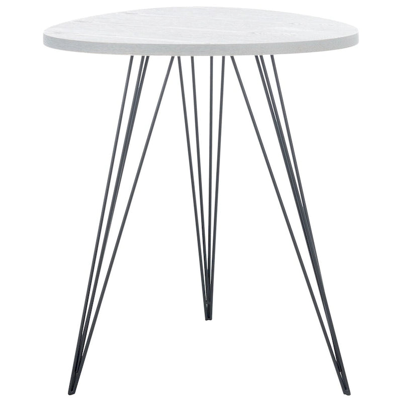 Table d'appoint SAFAVIEH Luann laquée blanc/noir - 19,6 x 19,6 x 23,6 - 20Lx20Px24H