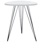 Table d'appoint SAFAVIEH Luann laquée blanc/noir - 19,6 x 19,6 x 23,6 - 20Lx20Px24H