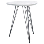 Table d'appoint SAFAVIEH Luann laquée blanc/noir - 19,6 x 19,6 x 23,6 - 20Lx20Px24H