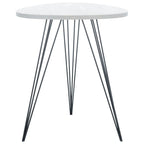 Table d'appoint SAFAVIEH Luann laquée blanc/noir - 19,6 x 19,6 x 23,6 - 20Lx20Px24H