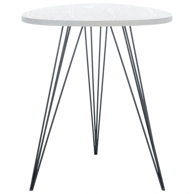 Table d'appoint SAFAVIEH Luann laquée blanc/noir - 19,6 x 19,6 x 23,6 - 20Lx20Px24H