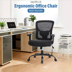 Chaise de bureau FDW grande taille avec support lombaire réglable, capacité de 180 kg et fonction de massage pour adultes