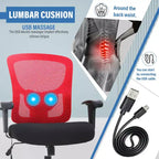 Chaise de bureau FDW grande taille avec support lombaire réglable, capacité de 180 kg et fonction de massage pour adultes