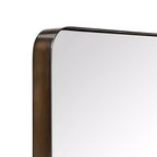 Miroir de courtoisie de salle de bain rectangulaire TEHOME Arthers avec cadre en acier inoxydable pivotant, à fixation murale