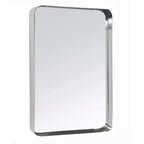 Miroir de courtoisie de salle de bain rectangulaire TEHOME Arthers avec cadre en acier inoxydable pivotant, à fixation murale