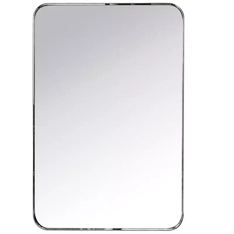 Miroir de courtoisie de salle de bain rectangulaire TEHOME Arthers avec cadre en acier inoxydable pivotant, à fixation murale