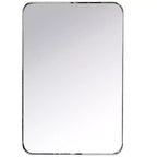 Miroir de courtoisie de salle de bain rectangulaire TEHOME Arthers avec cadre en acier inoxydable pivotant, à fixation murale