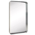Miroir de courtoisie de salle de bain rectangulaire TEHOME Arthers avec cadre en acier inoxydable pivotant, à fixation murale