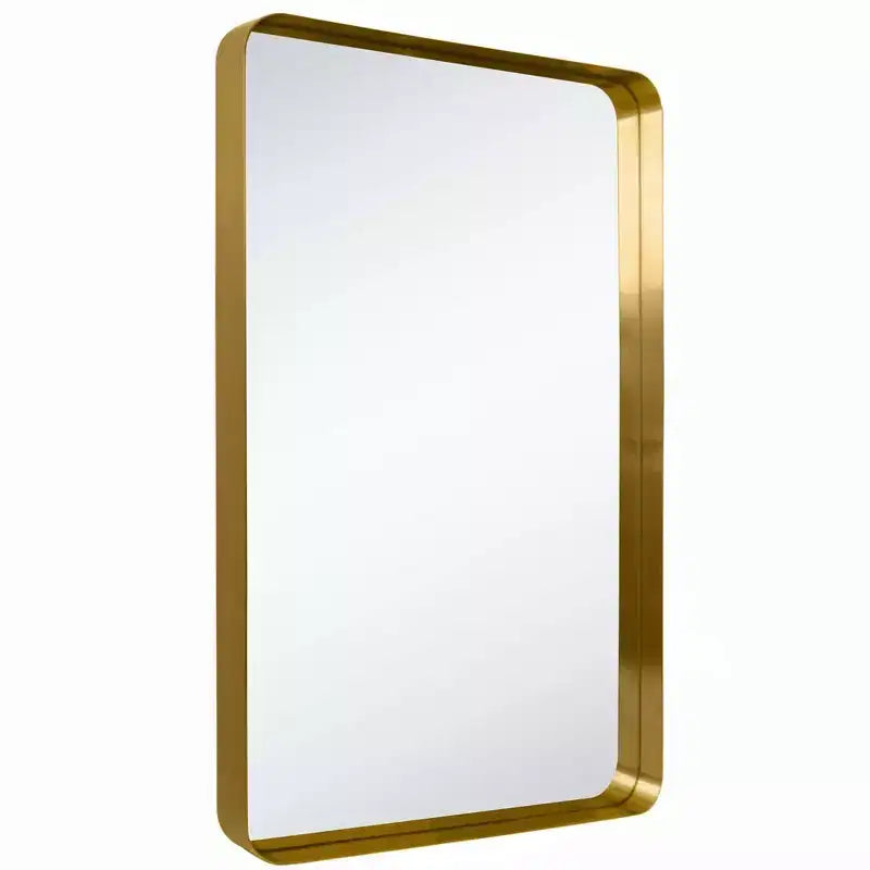 Miroir de courtoisie de salle de bain rectangulaire TEHOME Arthers avec cadre en acier inoxydable pivotant, à fixation murale