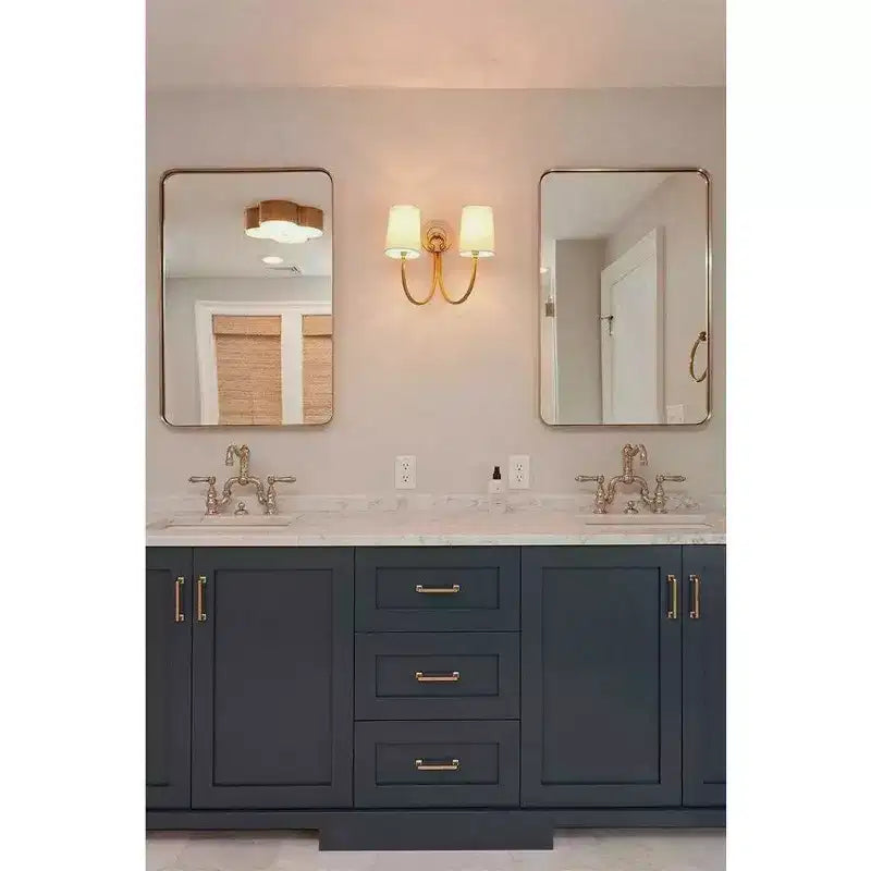 Miroir de courtoisie de salle de bain rectangulaire TEHOME Arthers avec cadre en acier inoxydable pivotant, à fixation murale