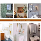 Miroir de courtoisie de salle de bain rectangulaire TEHOME Arthers avec cadre en acier inoxydable pivotant, à fixation murale