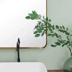 Miroir de courtoisie de salle de bain rectangulaire TEHOME Arthers avec cadre en acier inoxydable pivotant, à fixation murale