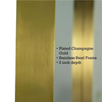 Miroir de courtoisie de salle de bain rectangulaire TEHOME Arthers avec cadre en acier inoxydable pivotant, à fixation murale