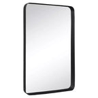 Miroir de courtoisie de salle de bain rectangulaire TEHOME Arthers avec cadre en acier inoxydable pivotant, à fixation murale